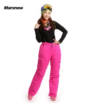 Новое Поступление, бренд Marsnow, Женские Спортивные Непромокаемые толстые лыжные брюки, женские Высококачественные сноубордические зимние походные Снежные брюки