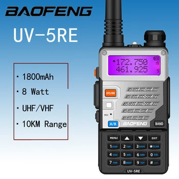 Оригинальная портативная рация Baofeng UV-5RE, двухдиапазонное мобильное любительское радио, портативная портативная рация 5 Вт, переговорное устройство дальнего действия