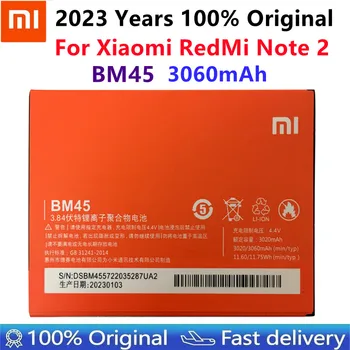 Оригинальный литий-ионный аккумулятор BM45 для Xiaomi RedMi Note 2 Bateria Hongmi Red Rice Note2 Емкостью 3020 мАч