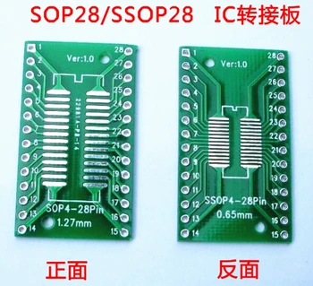 Переходная пластина SOP28 SSOP28 SSOP28 SMD для погружения 0,65 / 1,27 мм