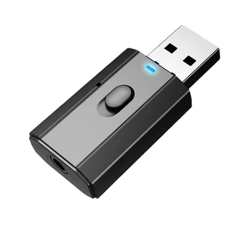 Приемник/передатчик аудиоадаптера USB Bluetooth 2-в-1, хит продаж, автомобильный Bluetooth-приемник с громкой связью 5,0