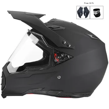 Профессиональный Гоночный Шлем для мотокросса Capacete Moto Casco для взрослых, Мотоциклетный Шлем в ГОРОШЕК, МАТОВЫЙ ЧЕРНЫЙ