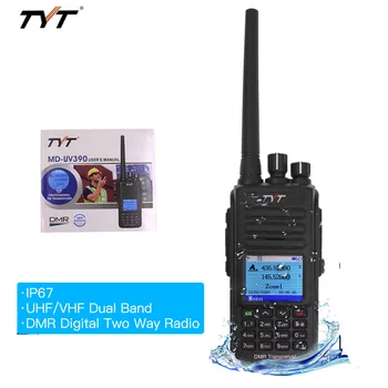 Радиостанция TYT MD-UV390 DMR 5 Вт Двухдиапазонная Портативная рация MD-390 IP67 Водонепроницаемая Dual Time Dlot Цифровое радио MD390