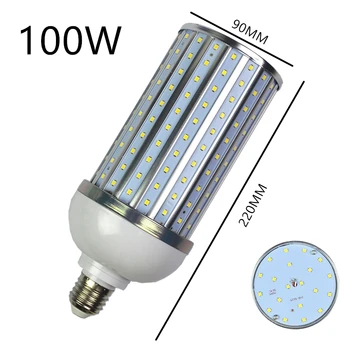 Светодиодная лампа в алюминиевом корпусе 100 Вт 110 В 220 В B22 E26 E27 E39 E40 светодиодный уличный фонарь с кукурузным светом Холодный Теплый Белый