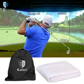 Симулятор гольфа Caiton- Экран для игры в гольф в помещении - Обратная связь с мячом в реальном времени - Четкий проекционный дисплей - Идеальное решение для домашних тренировок