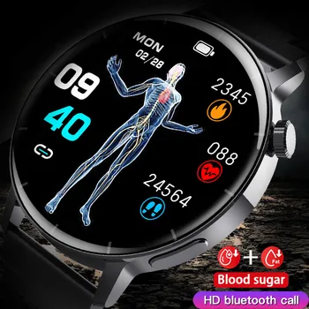 Смарт-часы Huawei Xiaomi для мужчин, смарт-часы для здоровья, Bluetooth-вызов, кислород в крови, глюкоза в крови, мониторинг артериального давления, смарт-часы для мужчин