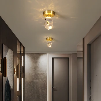 Современный хрустальный потолочный светильник, Дизайнерская вилла, Коридор, Кухня, Спальня, Столовая, лампа, Минималистичная потолочная лампа для гостиной