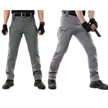 Спортивная тактика на открытом воздухе IX9 IX7, Стрейчевые прямые брюки с несколькими карманами в стиле милитари