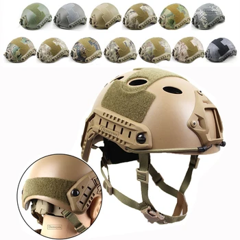 Тактический шлем полуприкрытый Fast MH PJ Шлемы Военный Страйкбол Защитный головной убор для охоты, спортивной стрельбы