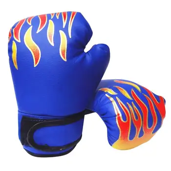 Тренировочные перчатки для бокса Муай Тай с огненным принтом Для взрослых, Борьба с мешками с песком, Боевые перчатки для рук