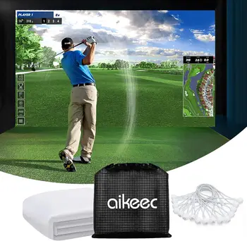 Экран-проектор для симулятора гольфа, экран для тренировок по гольфу, ультра прозрачный экран для гольфа в помещении, с отверстиями для втулок 14шт, 16